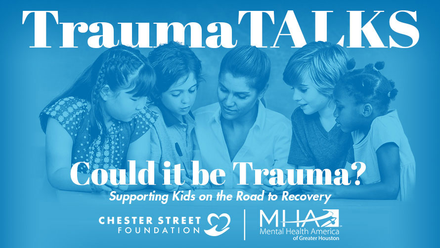 banner for TraumaTALKS Could It Be Trauma? Supporting Kids on the Road to Recovery child trauma training